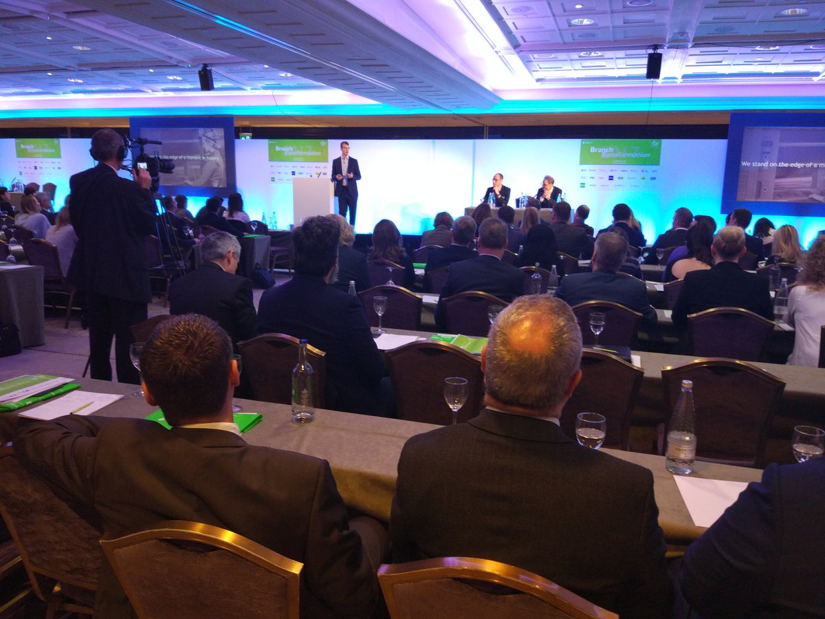 dominichirsch's tweet photo. Kevin Norlin @NCRCorporation discusses showrooms, stores and service centres at the heart of the banking relationship at Branch Transformation 2017 @RBRLondon #BT17 https://t.co/1tIhmGihZW