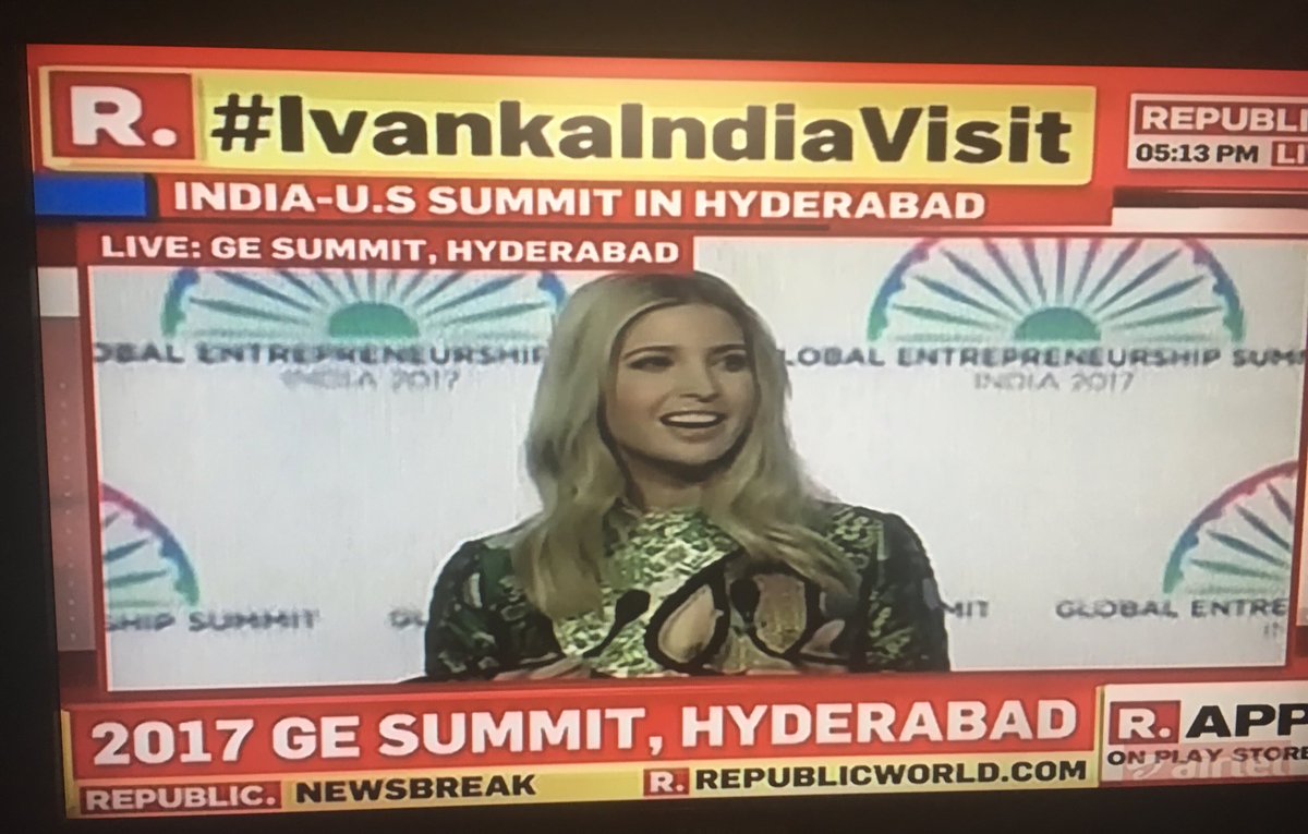 NeetuGarg6's tweet photo. Tight slap from ‘Ivanka Trump’ to entire opposition of India and proudly mentioning to PM @narendramodi from his childhood “Tea selling” experience to working as “Prime Minister” now😊
#GlobalEntrepreneurshipSummit https://t.co/dZ2SPqgDJP