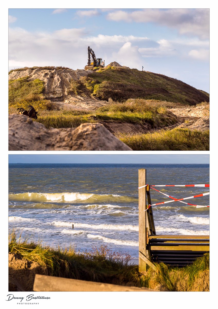 De duinen van Domburg worden even flink aangepakt.. #domburg #gemeenteveere