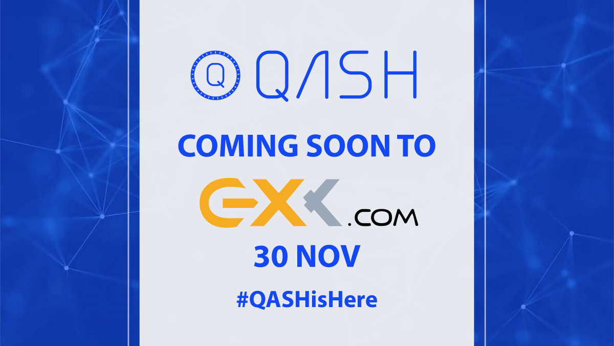 Liquid_Global's tweet photo. Exciting news for $QASH Token Holders: 

#QASH will be listed on @GroupExx on November 30th! 2 days to go!

Stay tuned for its big day!

#QASHisComing #QASHisHere https://t.co/IGfzEPTMsI
