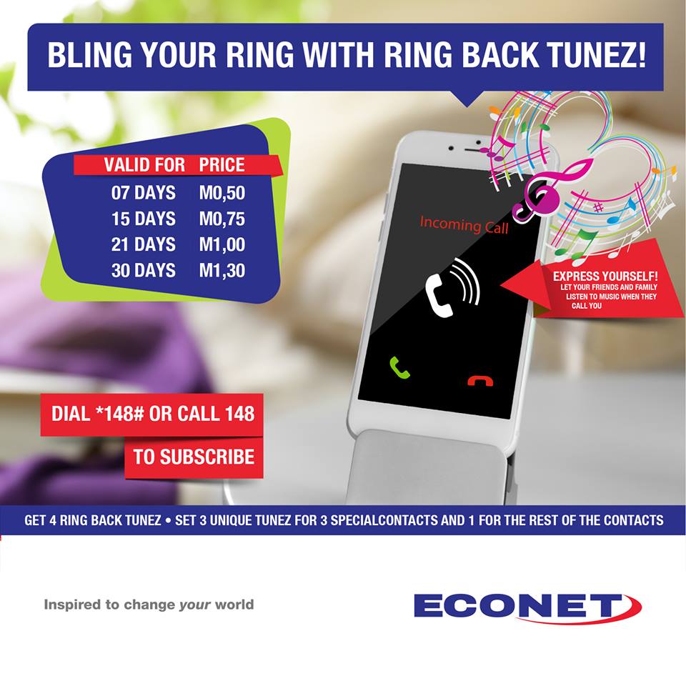 econetlesotho's tweet photo. ✨✨#BlingYourRing ✨✨with Ring Back Tunez!
Let your friends and family listen to your favorite songs when they call you!
Dial #100# to SUBSCRIBE now! 
#EconetLesotho #Lesotho #RingBackTunez https://t.co/SaFiXXcWRx