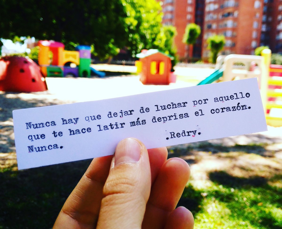 Redry13's tweet image. Nunca hay que dejar de luchar por aquello que te hace latir más deprisa el corazón. Nunca.