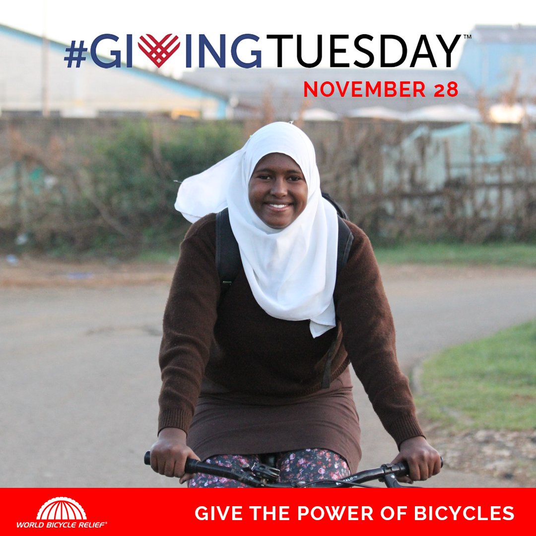 #GivingTuesday is here, and we're so excited to celebrate with you! With your support, our goal is to fund 1 bike every minute over the next 24 hours - that will empower more than 1,400 students with the #PowerOfBicycles! Your gift will be matched 1:1.  wbr.bike/2zIyvWy