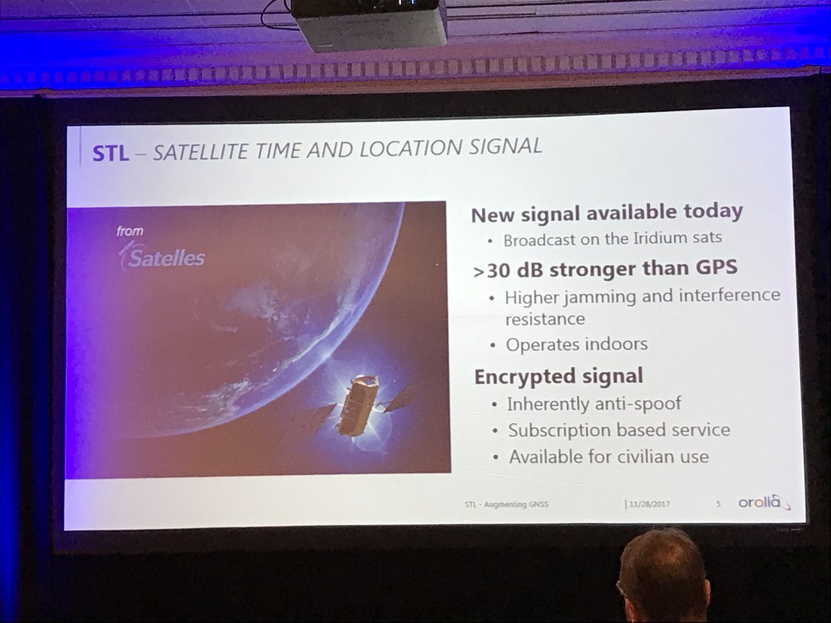 AndyProctorPNT's tweet photo. .@SpectracomNews talking at #inc2017 about the new STL signal. References the @innovateuk @at_RIN @spacegovuk economic impact report and explains capabilities https://t.co/y9EuAm0b8f