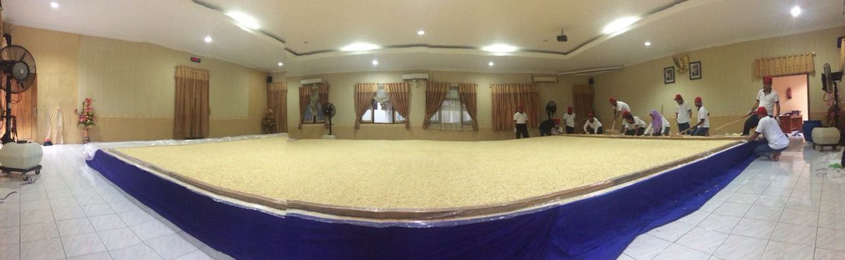 Penyelesaian akhir pembuatan Tempe Raksasa dari Kedelai Lokal Non GMO 7x10 meter, semangat pantang menyerah mengangkat martabat kedelai lokal yang memang #KedelaiLokalLebihBaik