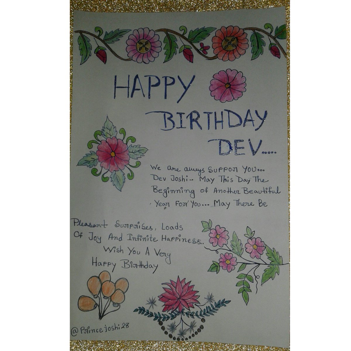Princejoshi28's tweet photo. Wishing an amazing day and many great things to come to a wonderful person. Happy birthday @devjoshi10 https://t.co/NeAVhrXFvG