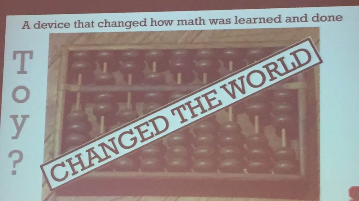 lindamannila's tweet photo. Common view: "math apps and games are just toys, it's not real mathematics." But back in the days, the abacus changed the world. #mec2017 https://t.co/ylooCjM37z