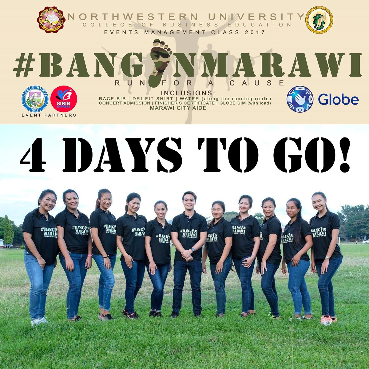 ITHSC2018's tweet photo. The Logistics Committee is inviting you to join the event! Register now!

#BangonMarawi #MaraWillRiseAgain #StopTerrorism #LoveForCountry #GoForChallenge #RunToSurvive #OneiLocos #AllForMarawi https://t.co/ST9zFUwcP9