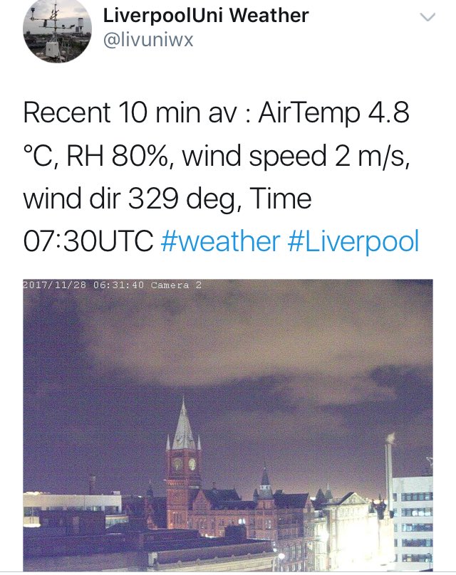 JamesMLea's tweet photo. Without wanting to sound like @dailyexpressuk, UK is colder than Greenland today! Liverpool: 4.8C, Kangerlussuaq (W Greenland): 11C #WeatherNotClimate @livunigeog @livuni @dmidk @DaMSJesperE @ruth_mottram https://t.co/BWNnl2kLgT
