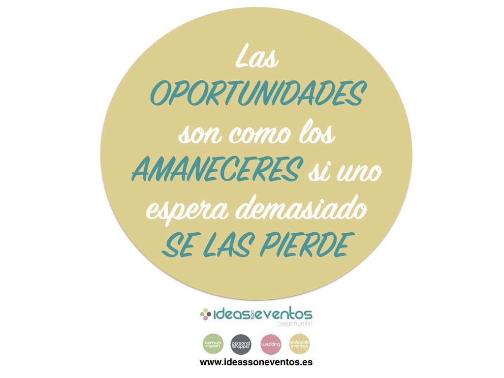 IdeasSonEventos's tweet photo. Vamos a por todas las oportunidades que nos este día que comenzamos, ¿estáis listos? #IdeasSonEventos https://t.co/h7hhn6Jc52