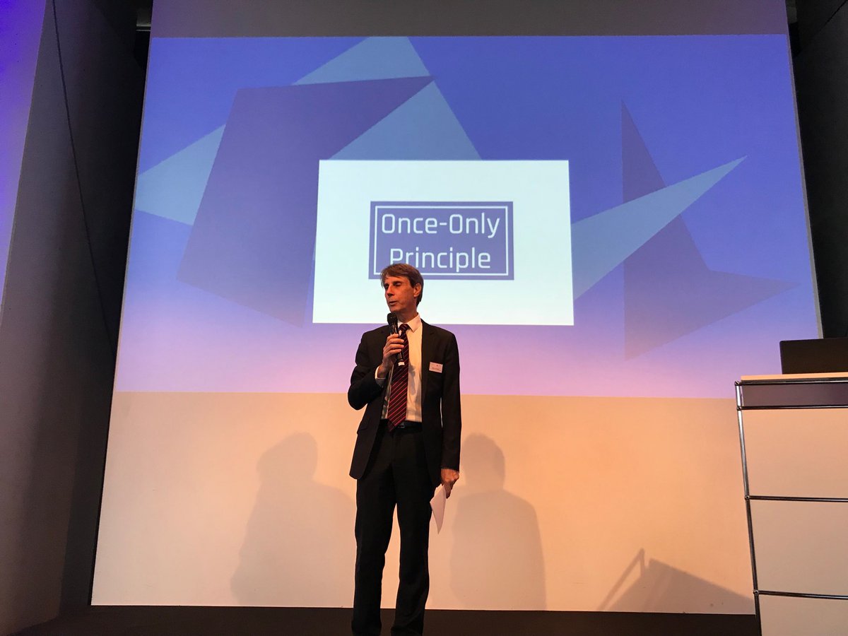 robertkrimmer's tweet photo. @snovaretti opening the Once-Only conference in Berlin raising the importance of this principle as a driver for #egov2017 @TOOP4EU https://t.co/1Cladg0hUN