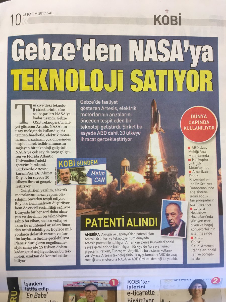 Blink_TTO's tweet photo. Firmalarımızdan Artesis Sabah Gazetesi'nde...
#gosbteknopark #artesis #blinktto https://t.co/4nmnqfaxz8