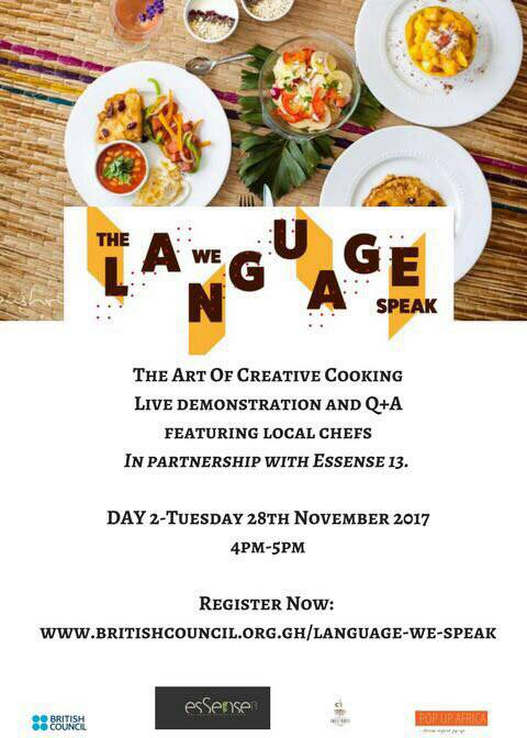 ghBritish's tweet photo. The Art of Creative Cooking is today 4pm @Accra Innovation Centre opposite HFC Head office in North Ridge
Join @MidunuGhana, @biishville and @hellokaeme for a cooking demo and discussion. @popup_africa@essense13
#TheLanguageWeSpeak #essense13 #AccraEvents #Africanfoodie https://t.co/zCcs3fiM8C