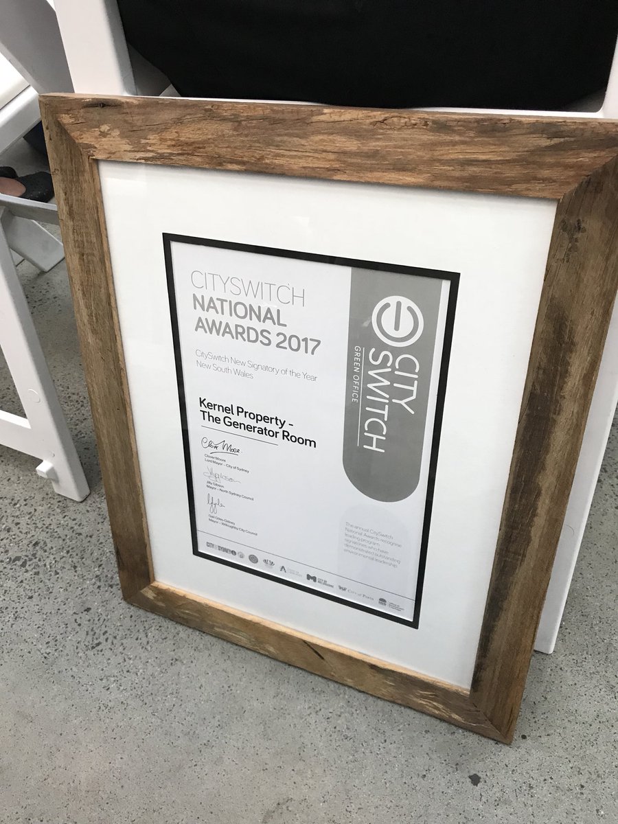 kernel_property's tweet photo. We won!!! So proud of our office! @cityofsydney has just awarded #KernelProperty the #CitySwitch NSW New Signatory award! https://t.co/wvLZbG2LvQ