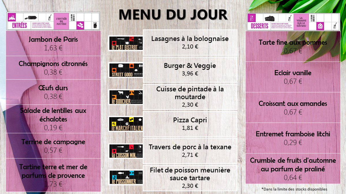 LesArdoises_Clt's tweet photo. Voici votre menu de ce mardi 28 novembre pour votre Restaurant Inter-Entreprises #Michelin de #Ladoux. Bon appétit ! https://t.co/7swIK9PFRS