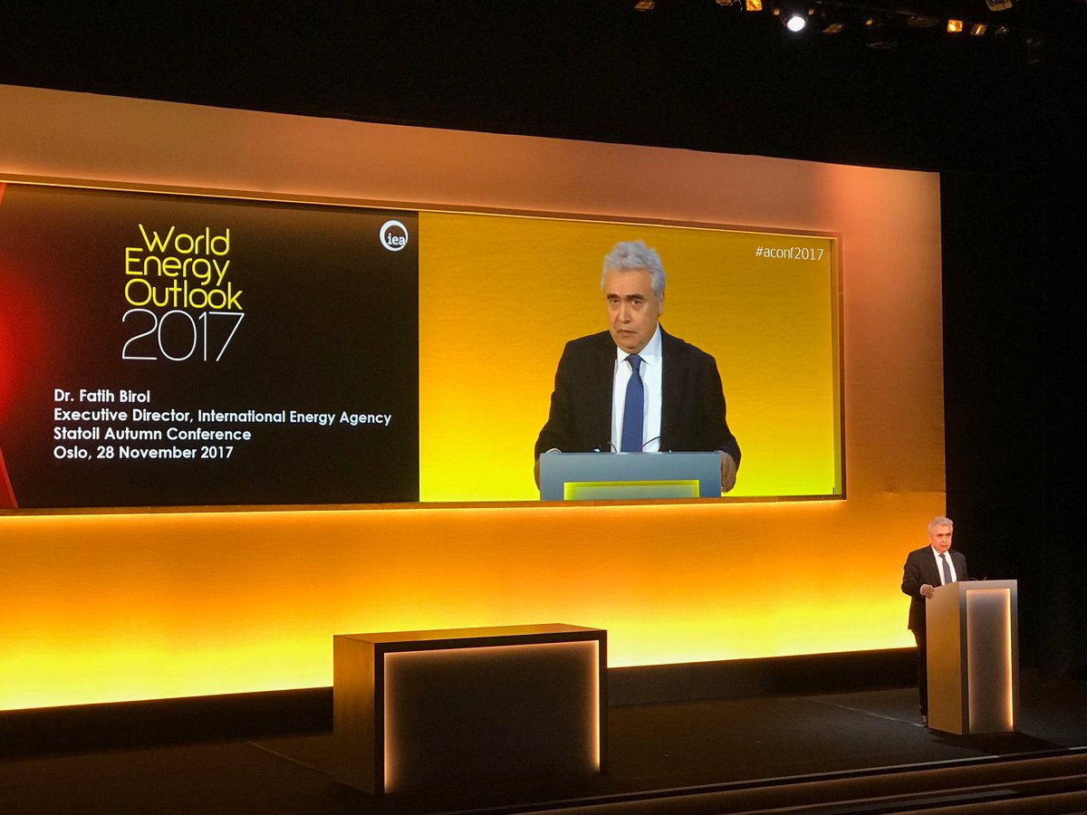 World energy outlook presented in Oslo by IEA today. Energy demand to grow by 30% to 2040, 40% of growth will come from renewables. #Statoil #energy #IEA