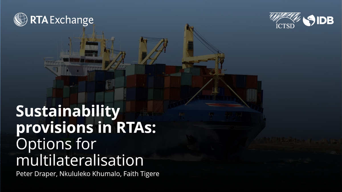 ICTSD's tweet photo. Recent years have seen an upsurge in the inclusion of #SustainableDevelopment provisions in deep-integration RTAs: https://t.co/2RTKiaMeNE https://t.co/0SPMRCK6IA