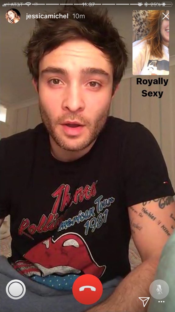 SLMillar's tweet photo. Cute @EdWestwick pic from @JessicaSerfaty It may be a few weeks old. I love the stones tshirt with 1987 on it - Eds birth year, x https://t.co/w2GWU2auuI
