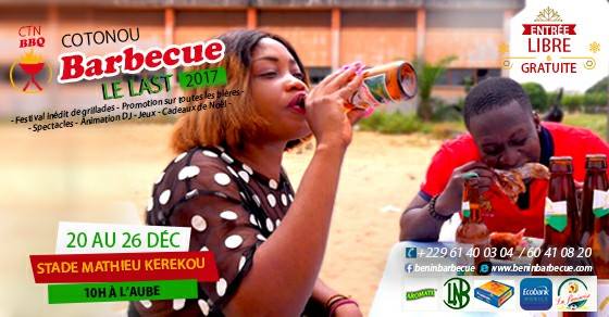 beninbarbecue's tweet photo. "Tant qu'il y aura des hommes et des femmes sensibles à un morceau de Viande ou de Poisson Braisés, le Barbecue Vivra."
COTONOU BARBECUE LE LAST 2017, c'est du 20 au 26 Décembre sur l'Esplanade Intérieur du Stade Mathieu Kérékou.
#CTNBBQ #LeLast #Wasexo #Team229 #Benin https://t.co/NF6xxBXor6