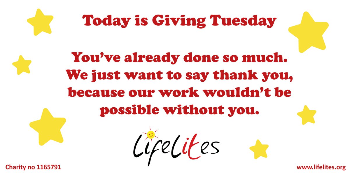LifelitesOrg's tweet photo. Today is #GivingTuesday, but we’re doing things a little differently. We just want to say thank you, and tell you why we couldn’t do what we do without you. Keep an eye out for videos which we'll be posting throughout the day! https://t.co/tztZJxYQPq https://t.co/EELxOKD0Yr