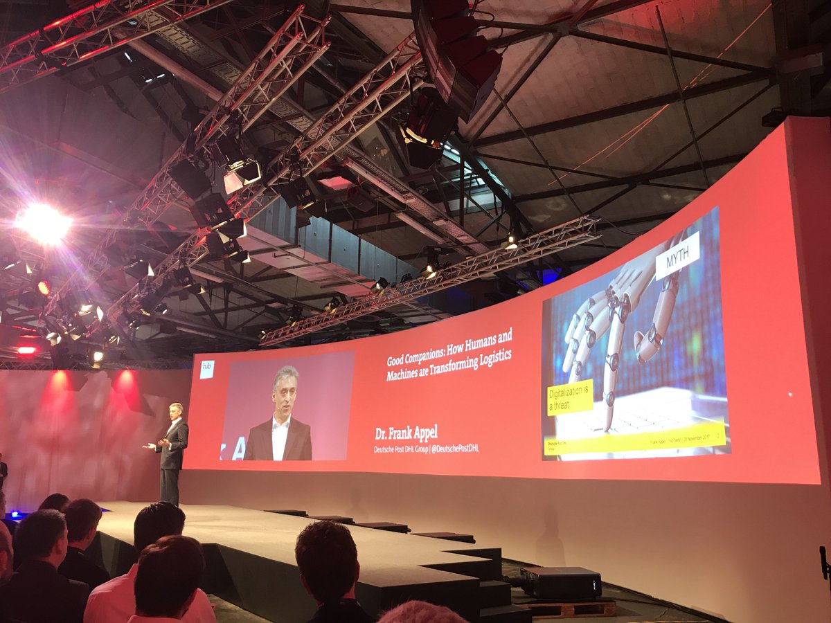 Guten Morgen von der #hub17 🤗 Frank Appel, CEO <a href="/DeutschePostDHL/">Deutsche Post und DHL News</a>: Wenn wir uns nicht anpassen, wird es jemand anderes tun