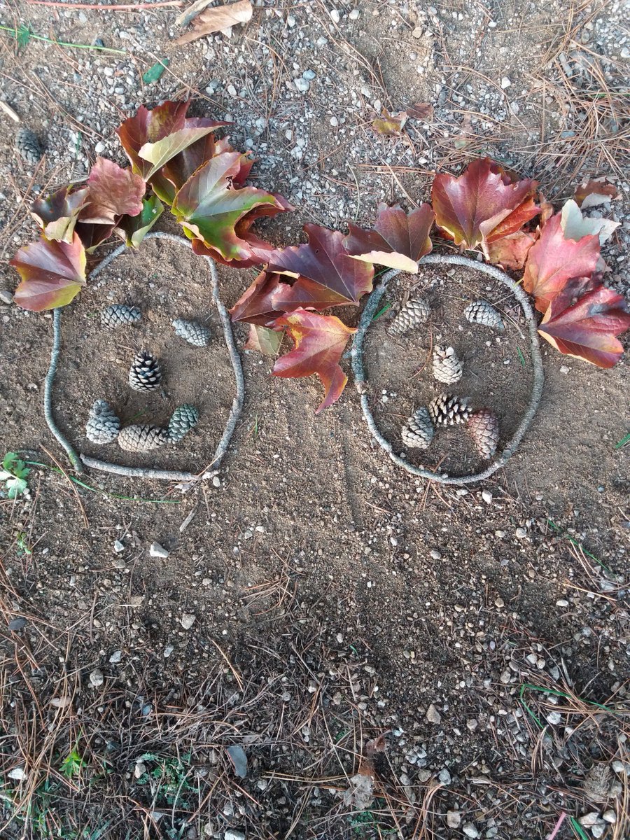CRomaneche's tweet photo. Nous avons fait du Land Art: on a pris des "choses" de la nature pour faire des oeuvres d'art. https://t.co/aKeMt3a8Zm