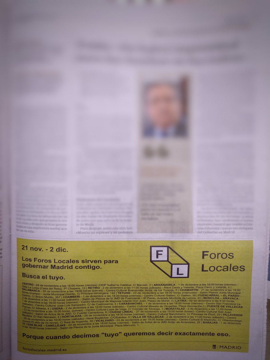 Los #ForosLocales están creciendo y te lo estamos contando. ¡Vaya, que si no te enteras es porque no quieres!😉
Levanta la cabeza del 📱, busca tu plenario, 📆 y vente! 👭👫👬Queremos gobernar <a href="/MADRID/">Ayuntamiento Madrid</a> contigo.

[y si no nos has visto aún, aquí las fechas: foroslocales.madrid.es]