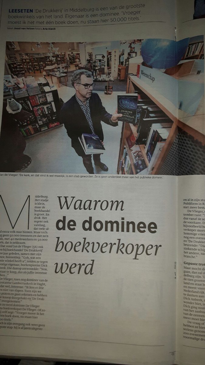 dominee jan de vlieger werd boekverkoper (vandaag in <a href="/trouw/">Trouw</a>). volgens mij is-ie daarvoor in de wieg gelegd ;-) (via <a href="/martijndijk/">Martijn Van dijk</a>)