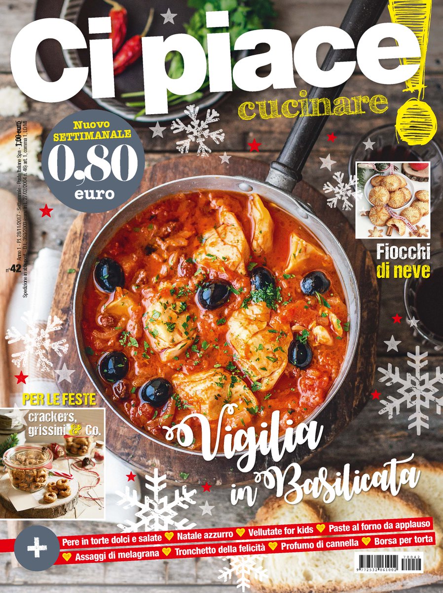 CiPiaceCucinare's tweet photo. Il #martedì è il giorno di chi ama stare ai fornelli perché #cipiacecucinare è in edicola, #ricchissimo come sempre! Perché a noi non piace solo #fare ma #strafare: piatti dolci, salati, #vellutate per i piccini, un gustoso menù #lucano e tanto, tanto altro ancora! #Danonperdere https://t.co/YLqPdbvptx