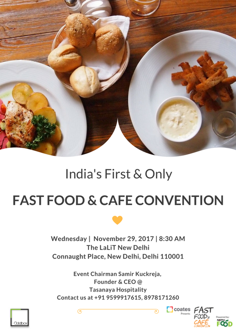 fastfoodcafecon's tweet photo. #FFCC17 Registration starts tomorrow morning at 8:30AM. At #TheLalitNewDelhi The #QSR #fastfood &amp; #Cafe industry in #India is all set for the debut of what will be the first ever conference specifically organized for this industry. Browse the #Agenda - https://t.co/ytG7QEzh5w https://t.co/hj1mX5Yysy