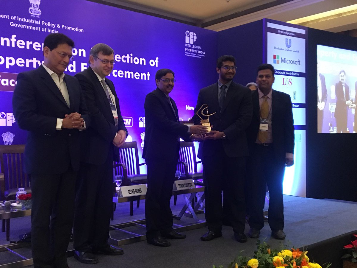 CIIEvents's tweet photo. CII Industrial IP Award for 'Top Patent Driven Industry of the Year (Small &amp; Medium Enterprise) being awarded to Apex Laboratories Pvt. Ltd. #CIIIPR https://t.co/K3yh9u2BMt