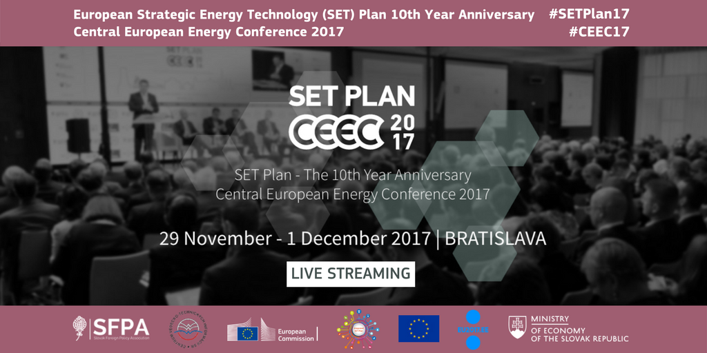 stracma's tweet photo. You can't attend in person #SETPlan 10th Year Anniversary in 🇸🇰 Bratislava? Join the conference #SETPlan17 #CEEC17 via webstreaming https://t.co/re6t34sdYm on 30 Nov &amp; 1 Dec #CleanEnergyEU #EnergyInnovEU #Renewables #EnergyEfficiency #EnergyStorage #SmartCities #EnergyIslands https://t.co/FIlCzsCU7p