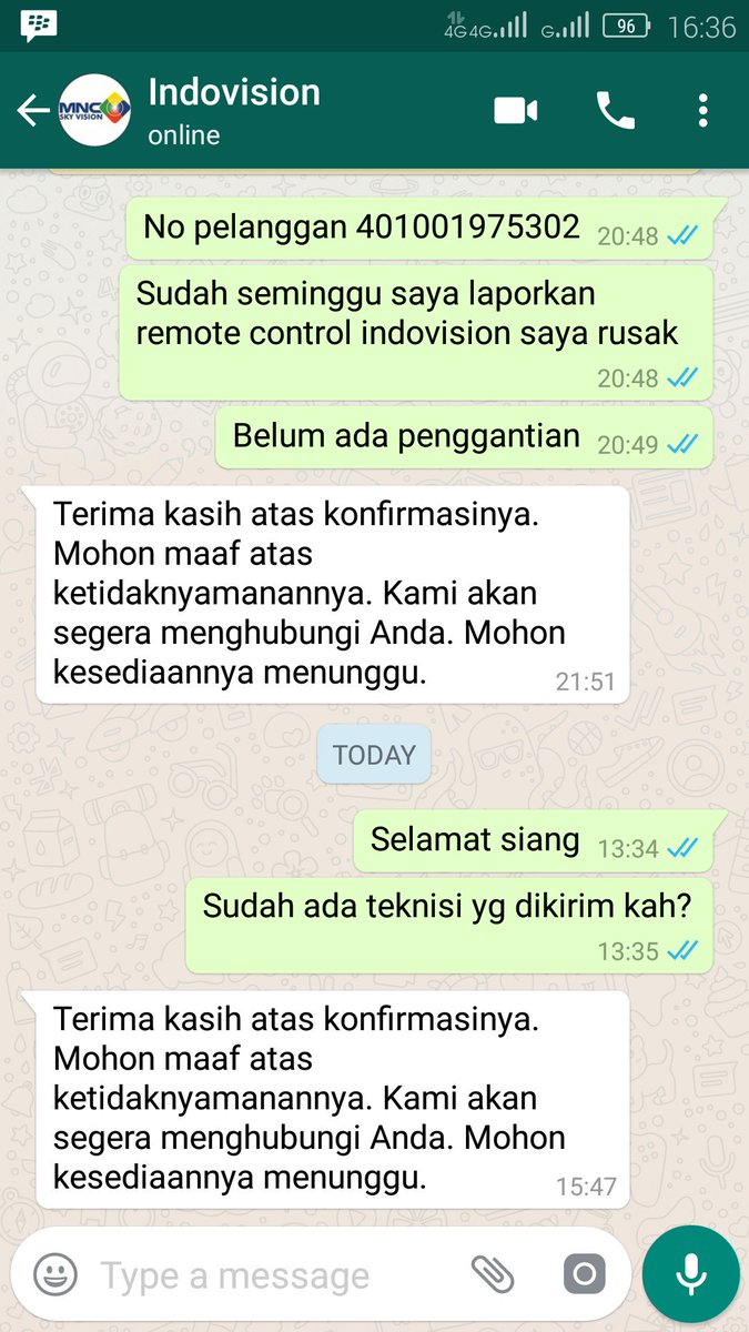 thyasihotang's tweet photo. Kalo begini caranya..hanya auto reply...kapan dibenerinnya?? @Indovision_TV https://t.co/NZDGauuKg2