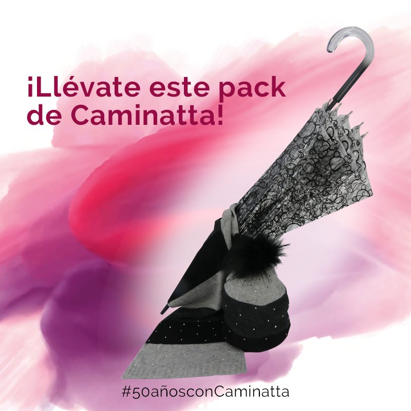 CaminattaBags's tweet photo. [#SORTEO] Sorteamos este pack de #gorro, #bufanda y #paraguas. Para participar solo tienes que:
👉 Seguir nuestro perfil de Twitter.
👉 Dejar un comentario nombrando a 2 amig@s.
👉 RT.
¡Suerte! 🍀
Bases del sorteo: https://t.co/KxCVBgGToG 
#50añosconCaminatta https://t.co/jJpmsj7drU