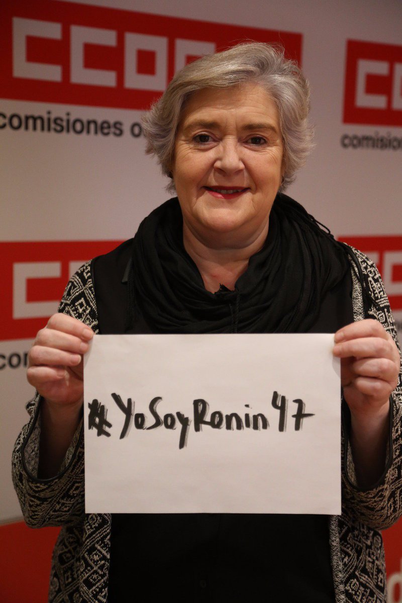 Mtnez_Isabel's tweet photo. Porque ante la intolerancia y el racismo las personas de @CCOO no nos podemos callar, mi apoyo a @CCOOPM #YoSoyRonin47 https://t.co/2nayt2bQw4