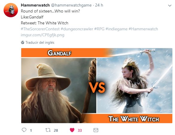 hammerwatchgame's tweet photo. Gandalf has qualified for quarter final round
#TheSorcererContest  #dungeoncrawler #RPG #indiegame #Hammerwatch https://t.co/fqoPrxHG4e