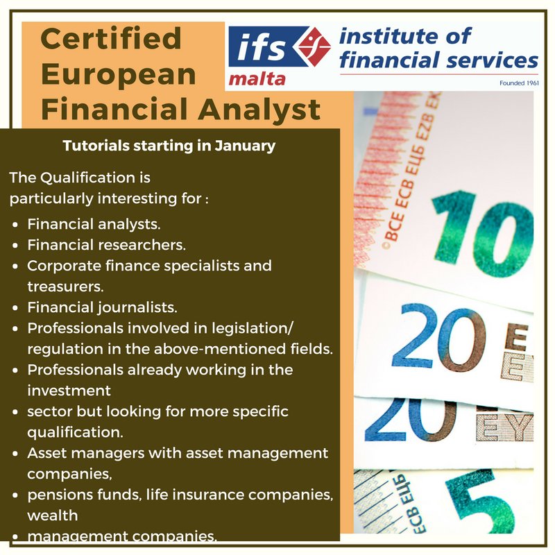 ifs_malta's tweet photo. ifs Malta is offering the Certified European Financial Analyst. For more information visit our website : https://t.co/b27ZLlyxHj https://t.co/T6X3wFonRz