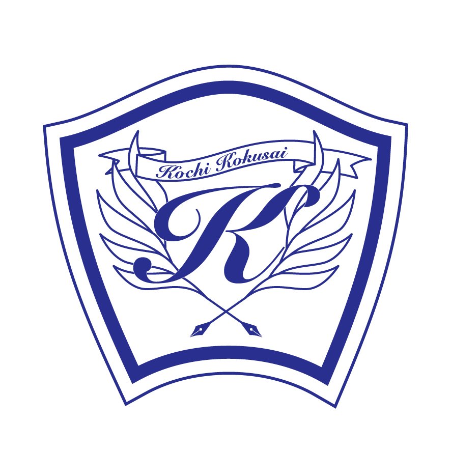 皆様へご報告 この度 18年4月開校予定 高知県立高知国際中学校の 校章 ちばしげ イラストレーターのイラスト