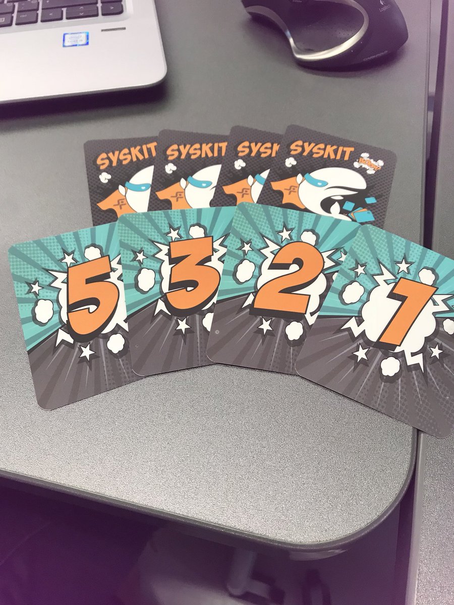 inovoselic's tweet photo. Most beautiful #scrum cards I’ve ever had a privilege to use #syskitteam rules❤️ https://t.co/hpdnZbg8Dz