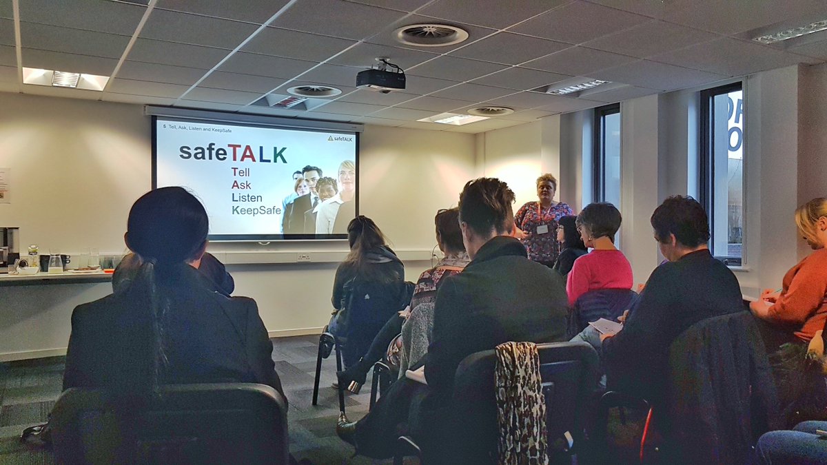 Emily_Pearson22's tweet photo. Emma delivering #safeTALK for @be_wellbeing  today. You can book in the next course if you missed this one https://t.co/hXrEuWkeBi https://t.co/ujPd1Djzzy