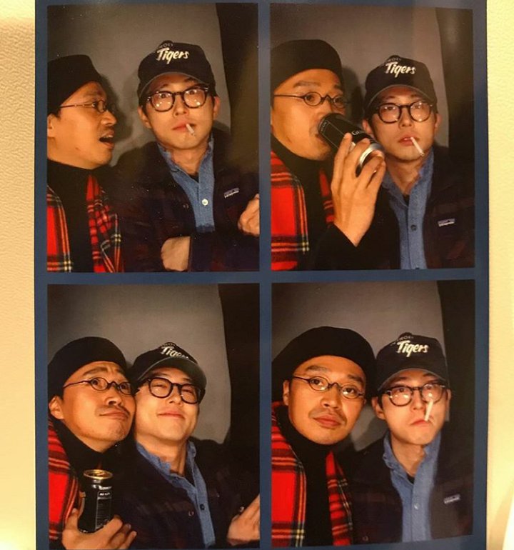 NEW Steven Yeun with his friend!