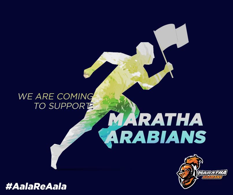 Maratharabians's tweet photo. We are coming to Support @MarathaArabians. Can't wait for the #T10League to start and our heroes take the field for the battle. #AalaReAala. 
@KumarSanga2 @virendersehwag &amp; Team #MarathaArabians https://t.co/FCKyd1P0Cm