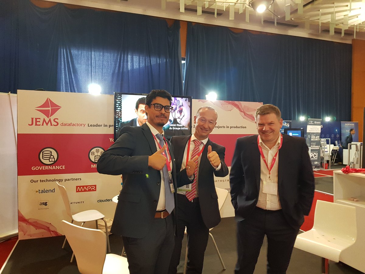 jemsgroup's tweet photo. Retrouvez JEMS datafactory sur le stand N°76 à l’événement MED IT aujourd'hui et demain ! 
Consultez nos offres ici : https://t.co/OYNi3ZPwLp
Plus d'infos sur le salon MED IT ici : https://t.co/LkloWWcmBK 
#bigdata #angular #node #reactnode #java #Maroc https://t.co/dMc2D9cRnD