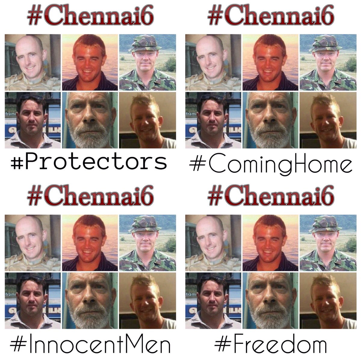 TheChennai6's tweet photo. The #chennai6 #protectors are #cominghome, the #innocentmen now have their #freedomback. 

THANK TO ALL THAT BELIEVED &amp; SUPPORTED !!!

#RT https://t.co/NoG6V5OS2D
