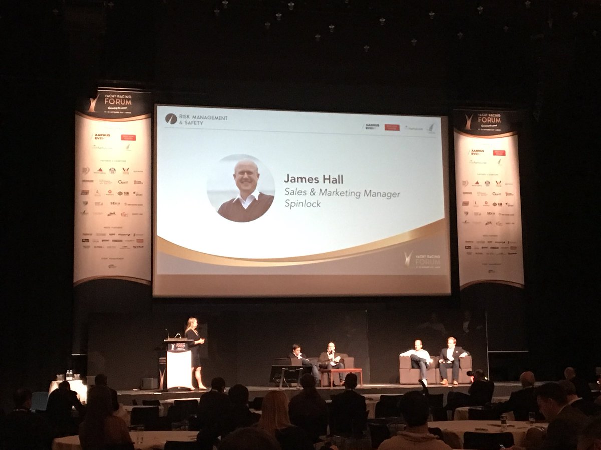 x40charliec's tweet photo. @Spinlock_HQ James Hall centre-stage on Risk Management and Safety panel at the World Yacht Racing Forum 2017 @YRF2017 #beadventureproof https://t.co/udxdJQxIAo