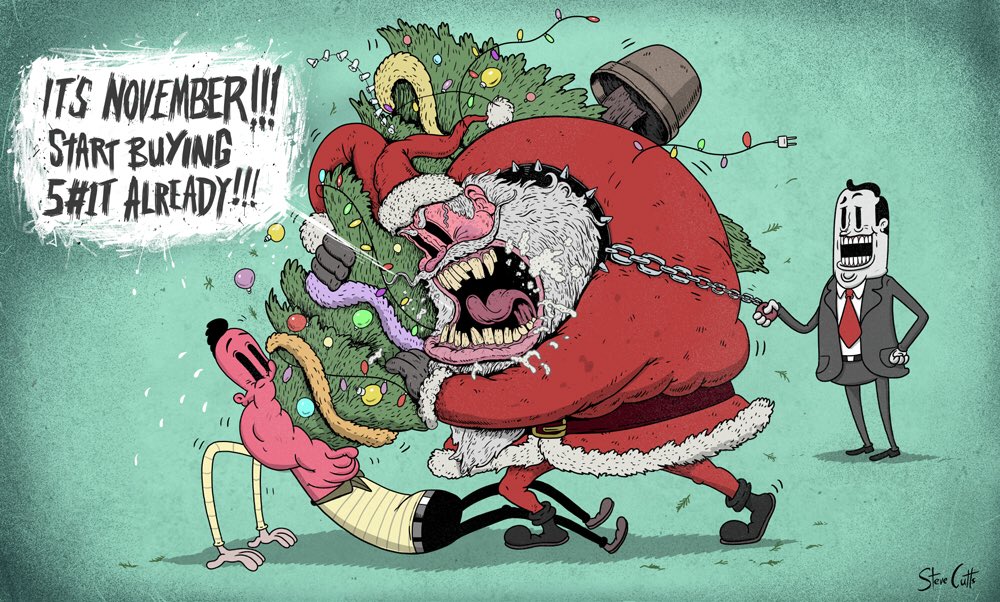 SSantiagosegura's tweet photo. Los terroríficos dibujos de Steve Cutts... tan reales. https://t.co/mpOjDD0Ror