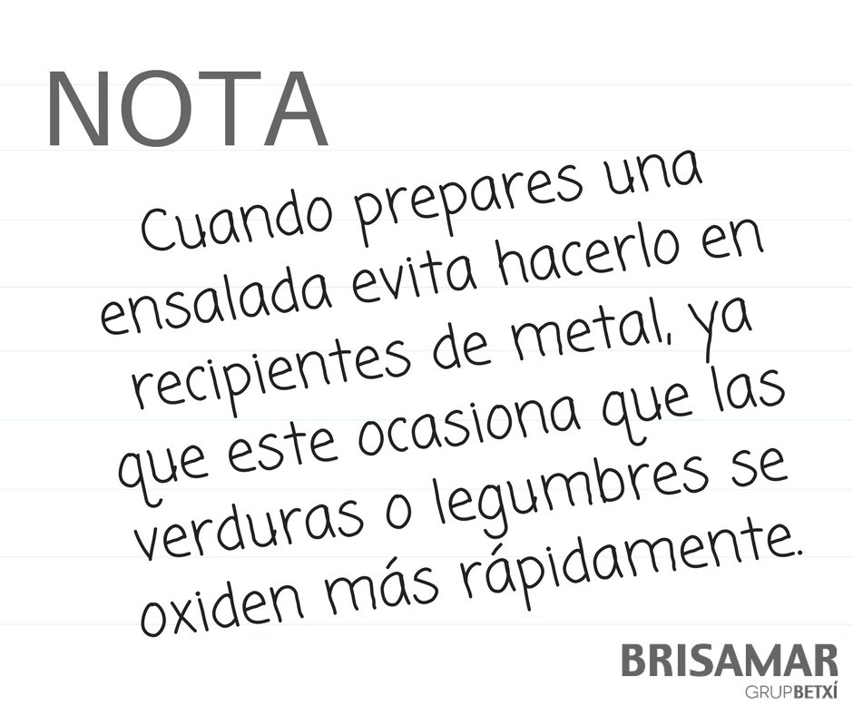 ➞ #ConsejoBrisamarGrup | Ensalada