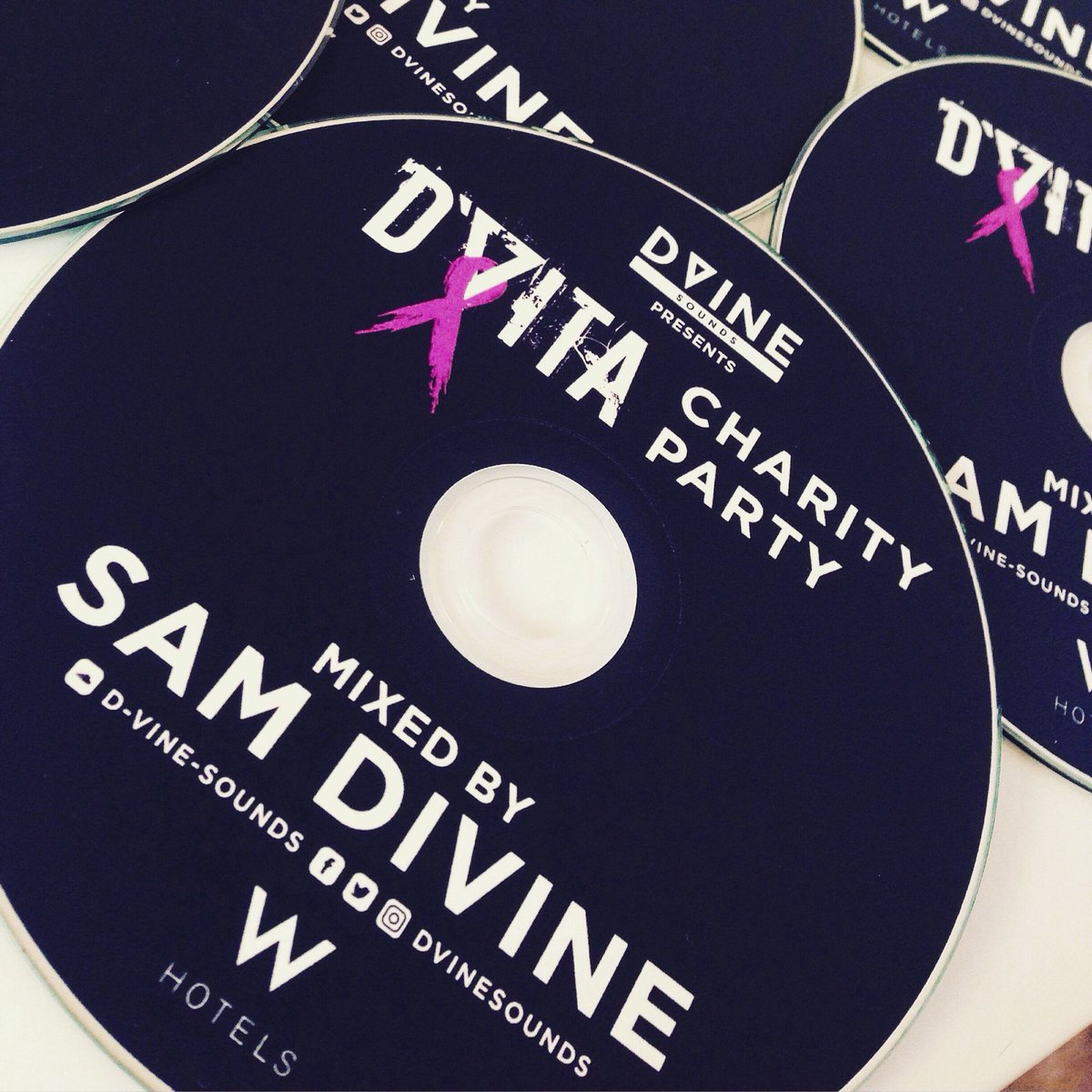 Everyone who has brought a ticket for our DVITA Charity Party on Thursday will receive an exclusive CD mixed by our leading lady herself <a href="/djsamdivine/">Sam Divine</a>! 💕💿 #DVINESounds #DVITA #SamDivine #WHotel #London #StandUpToCancer