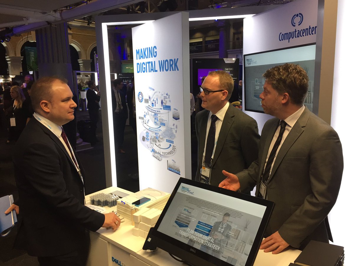 AlexBurman2's tweet photo. #DellEMCForum London, Computacenter stand getting lots of Customer and Partner throughput, pop by to understand how we Make Digital Work. https://t.co/0RkpBkM5BS