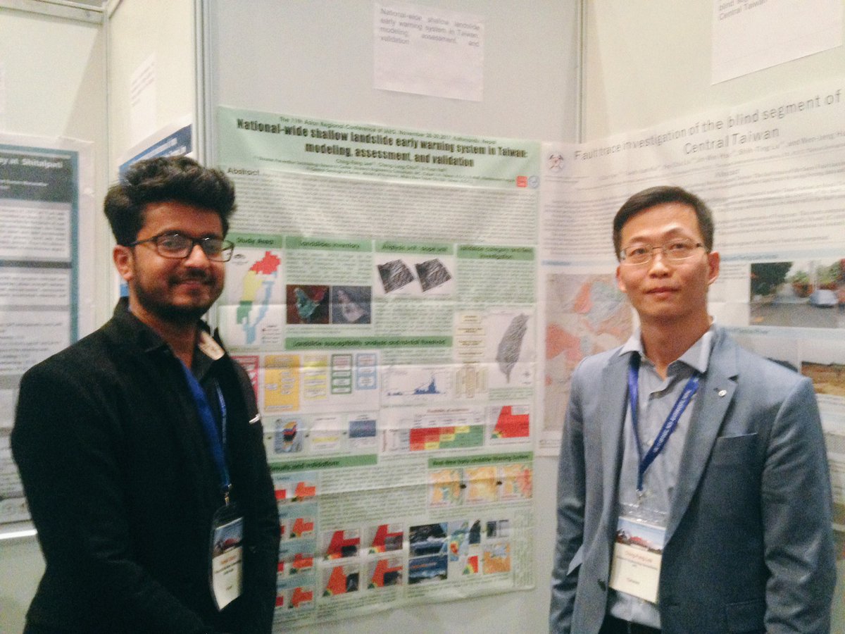 MadHab_UPR's tweet photo. Recent initiative in #Taiwan to operationalize nationwide #realtime #EWS for shallow landslides. #ARC11 #IAEG #Kathmandu https://t.co/p3MUCRwCIL